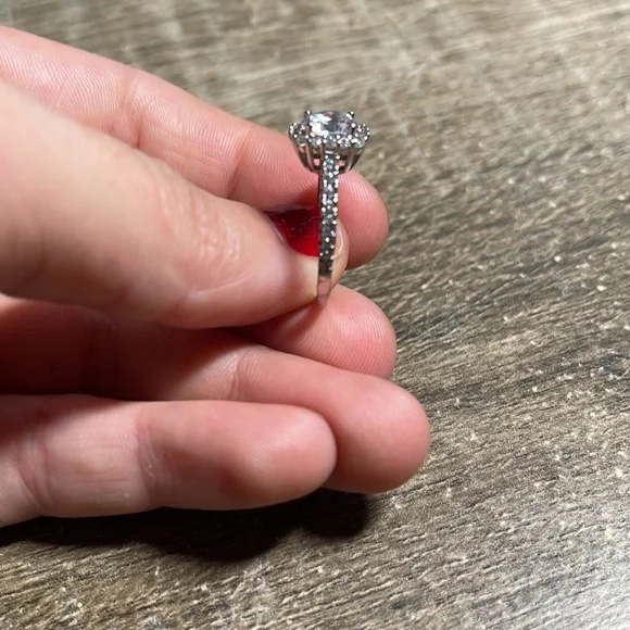 Silver CZ Diamond Studded Ring - Picture 7 of 8